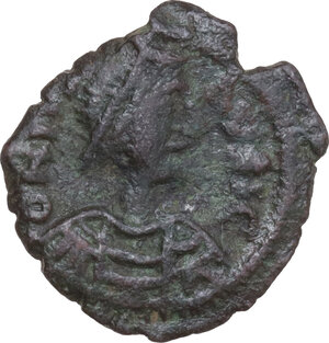 obverse: Justinian I (527-565). AE Pentanummium. Constantinople mint, 1st officina. Struck 538-542
