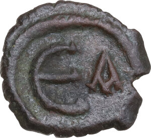 reverse: Justinian I (527-565). AE Pentanummium. Constantinople mint, 1st officina. Struck 538-542