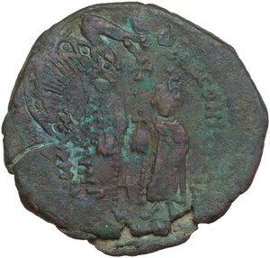 obverse: Heraclius, with Heraclius Constantine (610-641). AE Follis