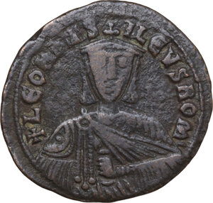 obverse: Leo VI (886-912). AE Follis, Costantinople mint