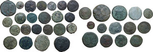 obverse: Roman Republic. Multiple lot of thirty-seven (37) AE Roman Republican coins