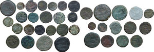 reverse: Roman Republic. Multiple lot of thirty-seven (37) AE Roman Republican coins