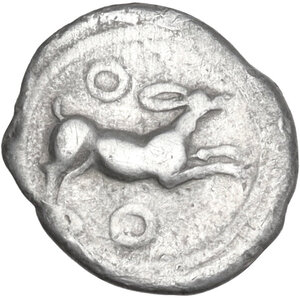 reverse: Bruttium, Kroton. AR Diobol, 425-350 BC