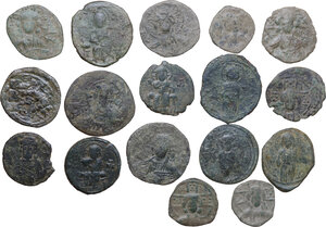 obverse: The Byzantine Empire. Lot of seventeen (17) unclassified AE denominations