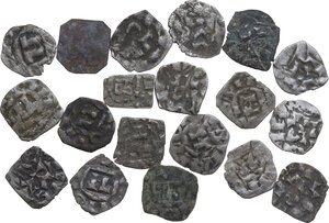 obverse: Medieval Italy. Lot of nineteen (19) unclassified small AR/BI coins, mainly attributed to Lucca and Pisa