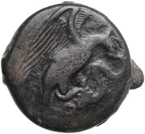 obverse: Akragas. AE Tetras, c. 425-410 BC