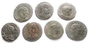 obverse: Impero Romano Insieme di 7 bronzetti