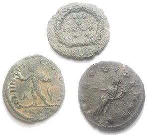 reverse: Impero Romano Insieme di 3 bronzetti Claudio II, Giuliano II, Costantino II