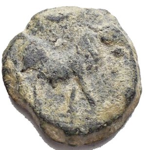 reverse: Semisse, Hispania (Obulco). AE. g 4,4. Patina verde