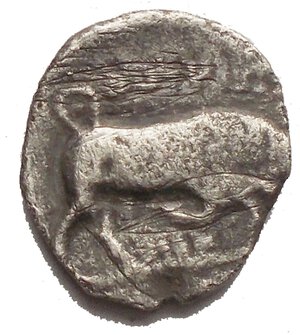 obverse: Diobolo in Ag da catalogare r/ toro a ds g 0.66