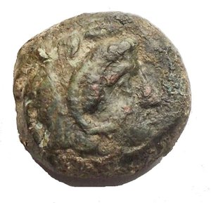 obverse: Mondo Greco Ae da catalogare g 3,37. d/ Ercole a ds r/ Ippocampo a sn