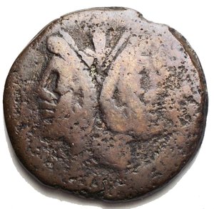 obverse: Matienus. 179-170 BC. Æ As (30.9mm, 14.98 g) d/ Laureate head of bearded Janus; I (mark of value) above / Prow of galley right; MAT monogram above, I (mark of value) to right. Crawford 162/3; Sydenham 321a.