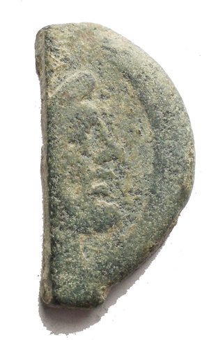 obverse: Gens Saufeia. L. Saufeius. 152 a.C. Asse Frazionato  Peso 9,15 gr. Patina Verde 