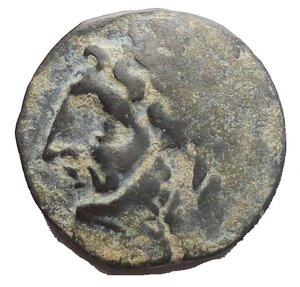 obverse: APULIA, Arpi. Circa 325-275 BC. Æ (19.67 mm, 7.84 g). Laureate head of Zeus left; thunderbolt to right / Boar standing right; above, spearhead right. HN Italy 642.