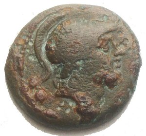 obverse: Repubblica Romana. Litra, ca 241-235. D/ Testa elmata di Marte a destra. R/ Testa di cavallo a destra; dietro una falce. Sotto, ROMA. Syd. 26. Cr. 25/3. HN Italy 299. AE. g 2,74. mm 16,3. qBB