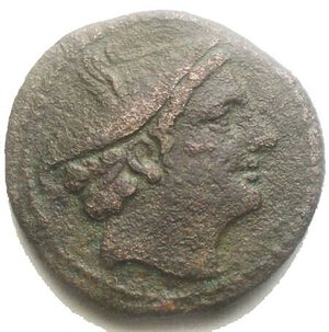 obverse: Repubblica Romana. Serie semilibrale. Semuncia, 217-215 a.C. D/ Testa di Mercurio a destra. R/ Prua a destra. Sopra, ROMA. Cr. 38/7. AE. g. 5.86 mm. 20.82 qBB. La prima semuncia. Patina verde