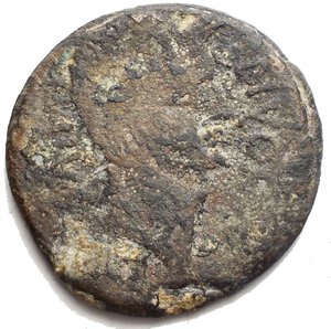 reverse: Octavian, with Divus Julius Caesar. Barbarous imitation. AE mm 29,8 x 28,2. g 10.0. Obv. CAESAR DIVI F Bare head of Octavian to right. Rev. DIVOS IVLIVS Head of Divus Julius to right. Rif Cf. RPC 620; Craw. 351/1 Interesting type 