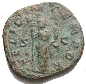 reverse: Impero Romano. Gordiano III. 238-244 d.C. Sesterzio. AE. D/ IMP GORDIANVS PIVS FEL AVG Busto laureato paludato e corazzato a destra. R/ FELICIT TEMPOR, la Felicitas con caduceo e cornucopia, nel campo S.C. Mazz.73. Peso 19,1 gr. Diametro 29,4 mm. BB