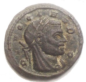 obverse: Claudio II Gotico (268-270). Quarto di follis, Roma, 317-318 d.C. D/ Testa velata di Claudio il Gotico. R/ Aquila ad ali aperte volta a ds AE. g 1,35. mm 14,82. R