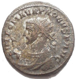 obverse: PROBUS (276-282). Antoninianus. Siscia. Obv: IMP C M AVR PROBVS F AVG. Radiate and cuirassed bust left. Rev: FIDES MILITVM / XXIP. Fides seated left, flanked by three standards. Weight: 3.66 g. Diameter: 20.6 mm.