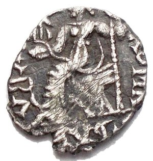 reverse: Monete Barbariche - The Later Roman Empire, Byzantium and the Successor States in the West Gaiseric, King of the Vandals, 428-477 Siliqua (Silver, 1.28 g ), struck in the name of Honorius, Carthage, after 439. DN HONOR(IVS P F AVG) Diademed bust right. Rev. (VRBS-lettere variate anche retrograde) ROMA Roma seated left. In Ex R(retro)VP(retro)S Riferimenti BMCV 6-9. MEC 1-3. C. Morrisson and J.H. Schwartz, Vandal Silver Coinage in the Name of Honorius, ANSMN 27 (1982), 62 var. Toned. aVF. RR