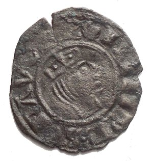 obverse: Brindisi. Federico II. 1197-1250. Denaro. 1243. Mi. D/ Testa nuda a destra. R/ Aquila con testa a destra. Spahr 128. Peso gr. 0,61. Diametro mm. 16,3 x 17,08. NC.