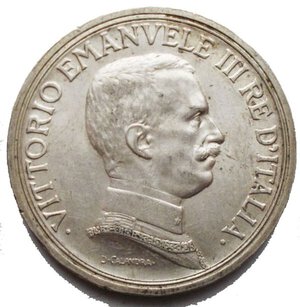 obverse: Casa Savoia. Vittorio Emanuele III. 2 Lire 1916 Quadriga Briosa. Ag. qFDC. Fondi Lucenti  