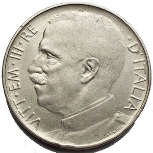 obverse: Casa Savoia - Vittorio Emanuele III (1900-1943). 50 centesimi 1920, bordo liscio. Pag. 800. Mont. 237. NI. Buon Esemplare, fondi lucenti