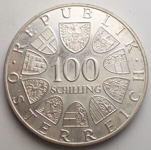 reverse: Austria 100 Scellini 1979