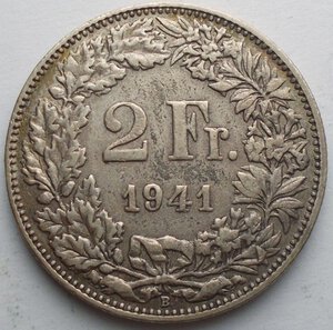 obverse: Svizzera 2 Francs 1941 Ag