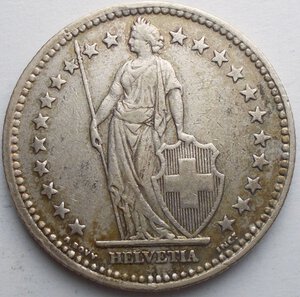 reverse: Svizzera 2 Francs 1941 Ag