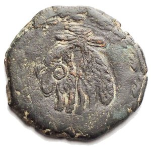 reverse: Zecche Italiane. Napoli. Filippo IIII. 1621-1655. Tornese con il tosone. Sigle GAC / X. Peso 4,92 gr. Diametro 22,25 mm. qBB. Patina verde intenso