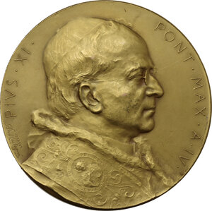 obverse: Pio XI (1922-1938), Achille Ratti. Medaglia A. IV per l Esposizione Missionaria in Vaticano