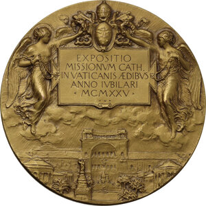 obverse: Pio XI (1922-1938), Achille Ratti. Medaglia unifacie per l Esposizione Missionaria in Vaticano