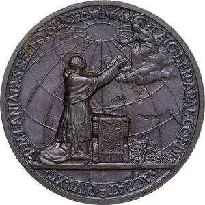 reverse: Pio XII (1939-1958), Eugenio Pacelli. Medaglia annuale, A. V. Consacrazione dei popoli in guerra alla Beata Vergine