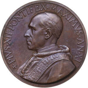 obverse: Pio XII (1938-1959), Eugenio Pacelli.. Medaglia annuale, A. XI. Difesa della fede cattolica