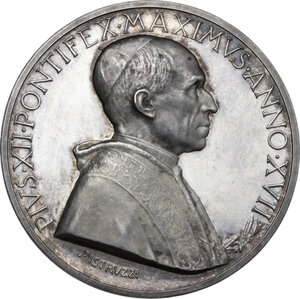 obverse: Pio XII (1939-1958), Eugenio Pacelli.. Medaglia annuale A. XVII