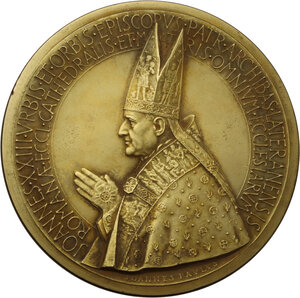 obverse: Giovanni XXIII (1958-1963), Angelo Roncalli. Medaglia 1958 per il possesso della Basilica Lateranense