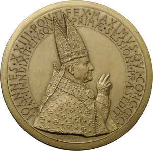 obverse: Giovanni XXIII (1958-1963), Angelo Roncalli. Medaglia unifacie 1962 per il Concilio Ecumenico Vaticano II