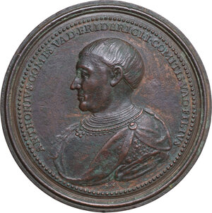 obverse: Francia, duché de Lorraine. Medaglia per Antoine e Marie de Vaudémont (1400-1458), serie ad opera del Saint-Urbain