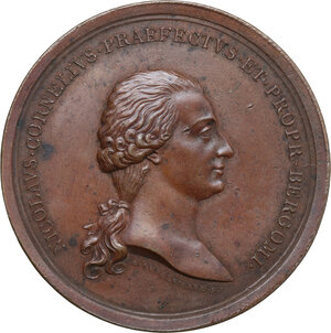 obverse: Nicolò Corner (1765-...), Capitano e Vicepodestà di Bergamo.. Medaglia 1795, per la fine del mandato