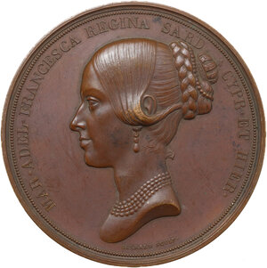 obverse: Maria Adelaide (1822-1855), moglie di Vittorio Emanuele II.. Medaglia s.d