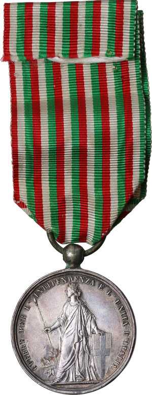 reverse: Vittorio Emanuele II  (1849-1878). Medaglia 1865 commemorativa delle Guerre per l’Indipendenza e l’Unità d’Italia 1848-1870