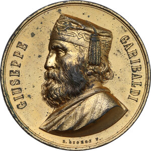 obverse: Giuseppe Garibaldi (1807-1882). Medaglia 1882