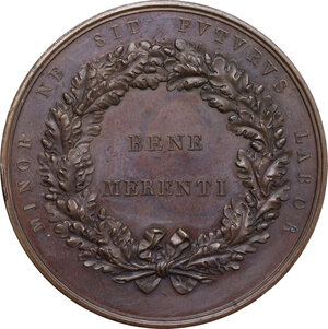 reverse: Giacomo Carrara (1714-1796), Conte fondatore dell Accademia di Bergamo. Medaglia 1896 per il primo centenario della fondazione dell Accademia di Bergamo