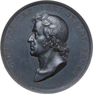 obverse: Giuseppe Barbieri (1777-1838) Architetto e Ingegnere. Medaglia celebrativa 1933 coniata a Milano