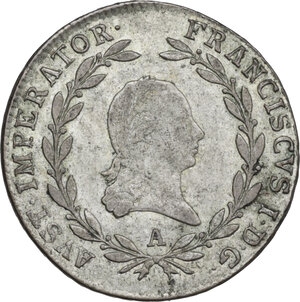 obverse: Austria.  Franz I (1804-1835). AR 20 Kreuzer 1810 A, Wien mint