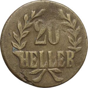 obverse: Austria.   World War I Emergency Coinage. 20 Heller 1916 T, Tabora mint