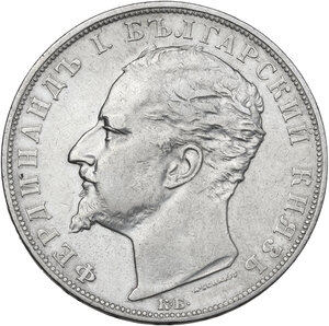 obverse: Bulgaria.  Ferdinand I (1887-1918). 5 leva 1894 KB, Kremnica mint