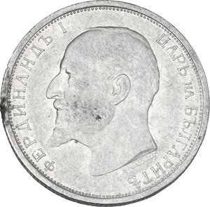 obverse: Bulgaria.  Ferdinand I (1908-1918).. 50 stotinki 1912